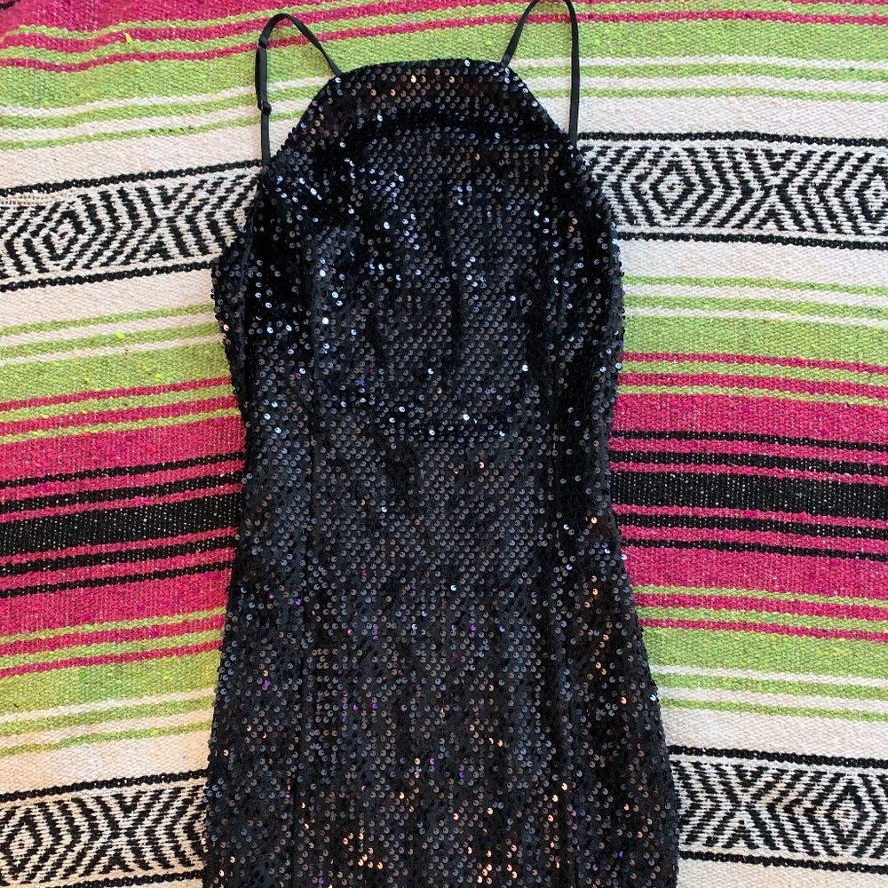Express Sequin High Neck Dress- Stunningly Comfy!